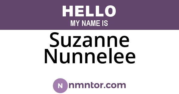 Suzanne Nunnelee
