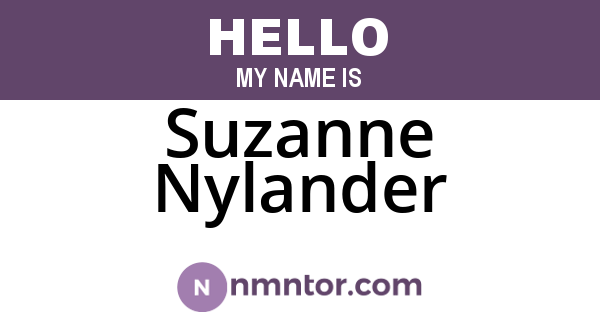 Suzanne Nylander
