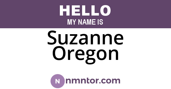 Suzanne Oregon