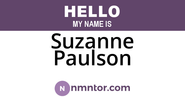 Suzanne Paulson