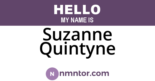 Suzanne Quintyne