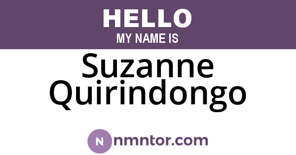 Suzanne Quirindongo