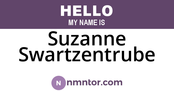 Suzanne Swartzentrube