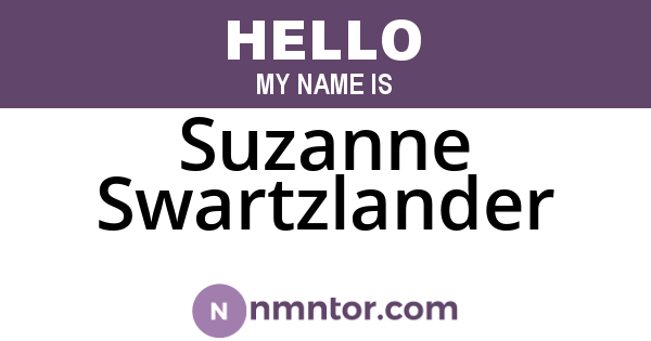Suzanne Swartzlander