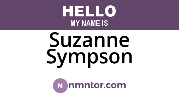 Suzanne Sympson