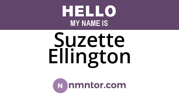 Suzette Ellington