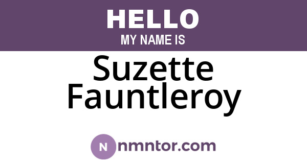 Suzette Fauntleroy
