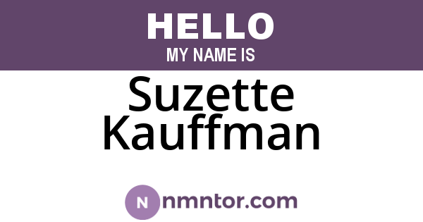 Suzette Kauffman