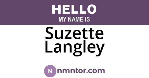 Suzette Langley