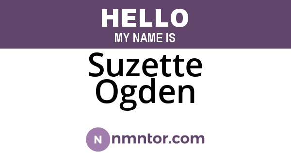 Suzette Ogden