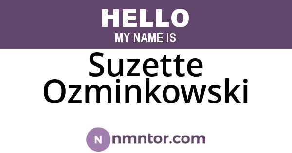 Suzette Ozminkowski