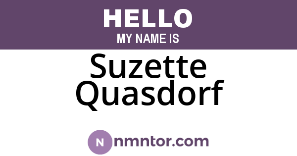 Suzette Quasdorf