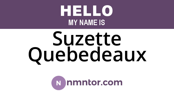 Suzette Quebedeaux