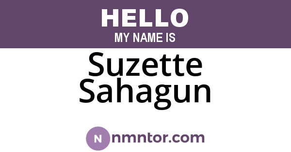 Suzette Sahagun