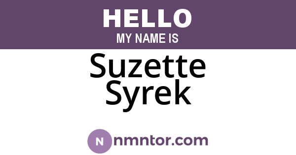 Suzette Syrek