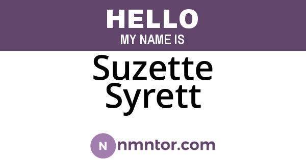 Suzette Syrett