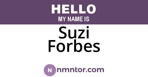 Suzi Forbes