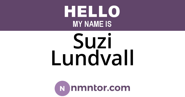 Suzi Lundvall