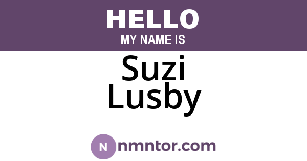 Suzi Lusby