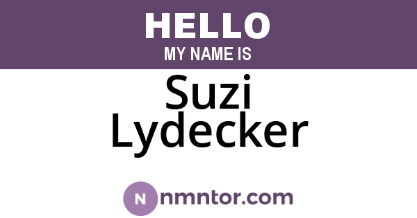 Suzi Lydecker