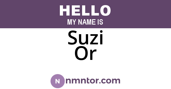 Suzi Or