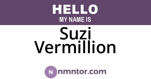 Suzi Vermillion