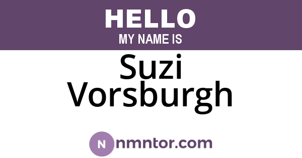 Suzi Vorsburgh