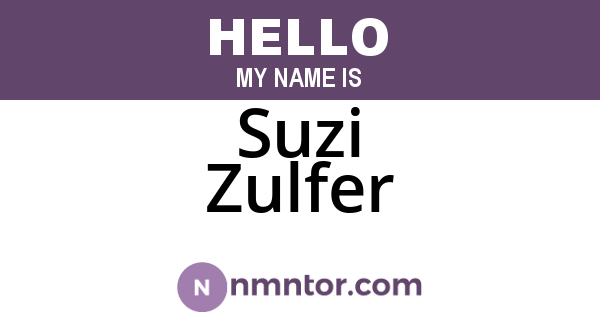 Suzi Zulfer