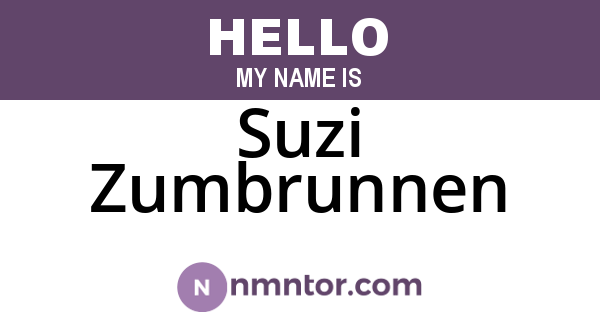Suzi Zumbrunnen