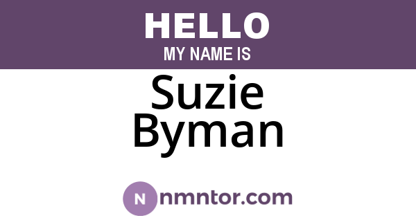 Suzie Byman