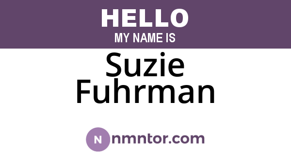 Suzie Fuhrman