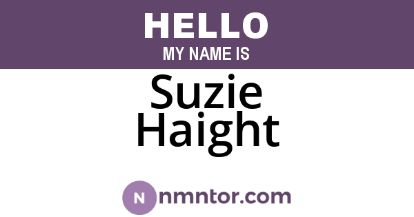 Suzie Haight