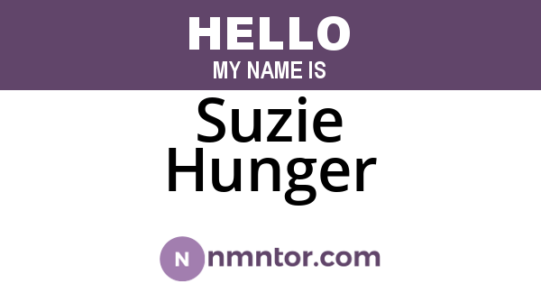 Suzie Hunger