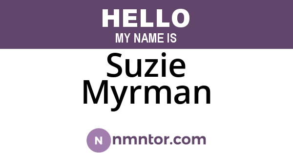 Suzie Myrman