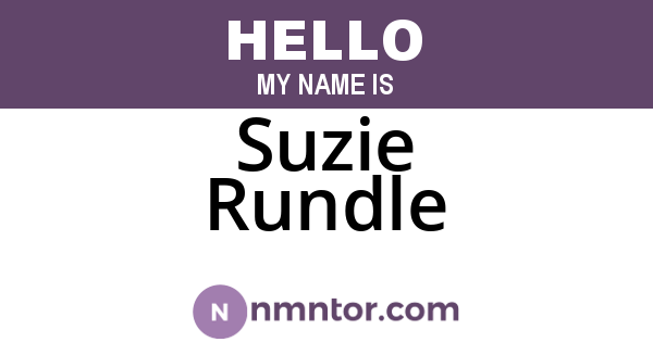Suzie Rundle