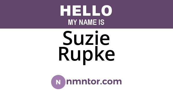 Suzie Rupke