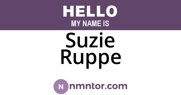 Suzie Ruppe