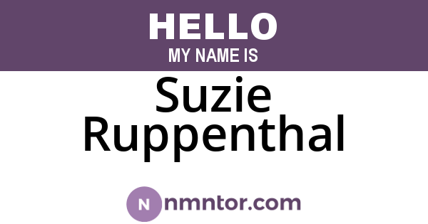 Suzie Ruppenthal