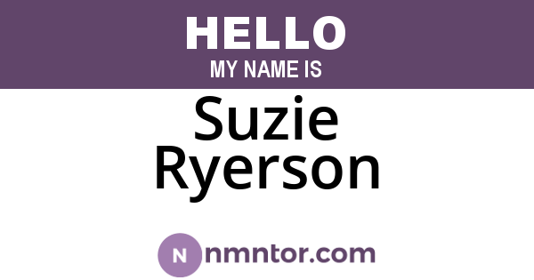 Suzie Ryerson