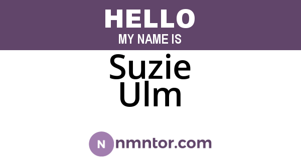 Suzie Ulm