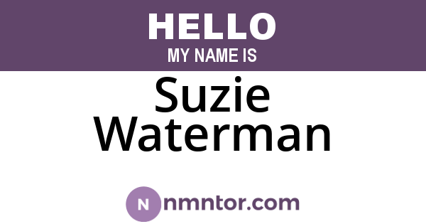Suzie Waterman