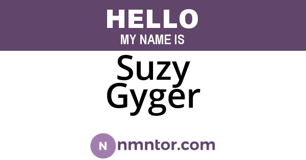 Suzy Gyger
