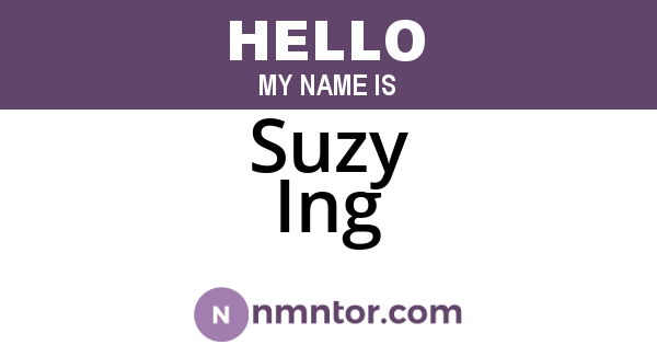 Suzy Ing