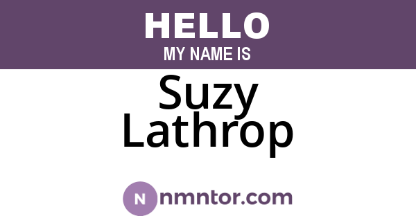 Suzy Lathrop