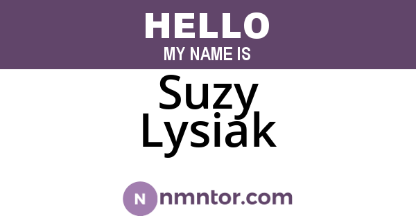 Suzy Lysiak