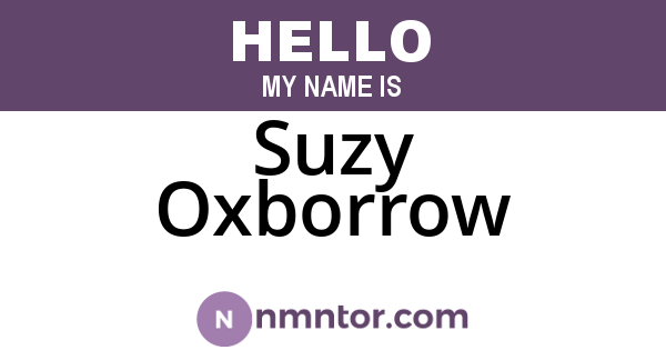 Suzy Oxborrow