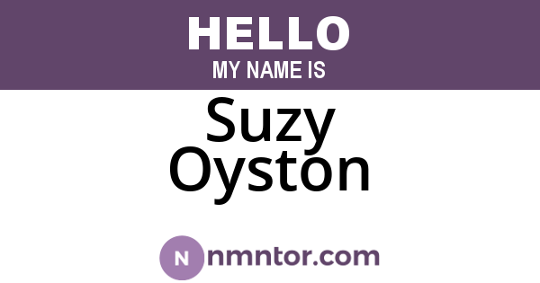 Suzy Oyston