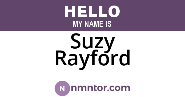 Suzy Rayford