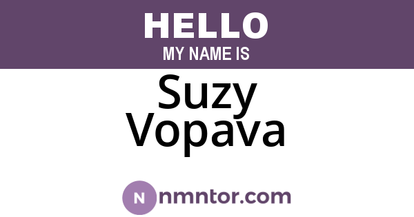 Suzy Vopava