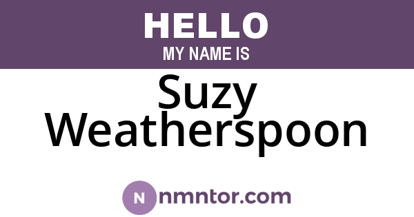 Suzy Weatherspoon
